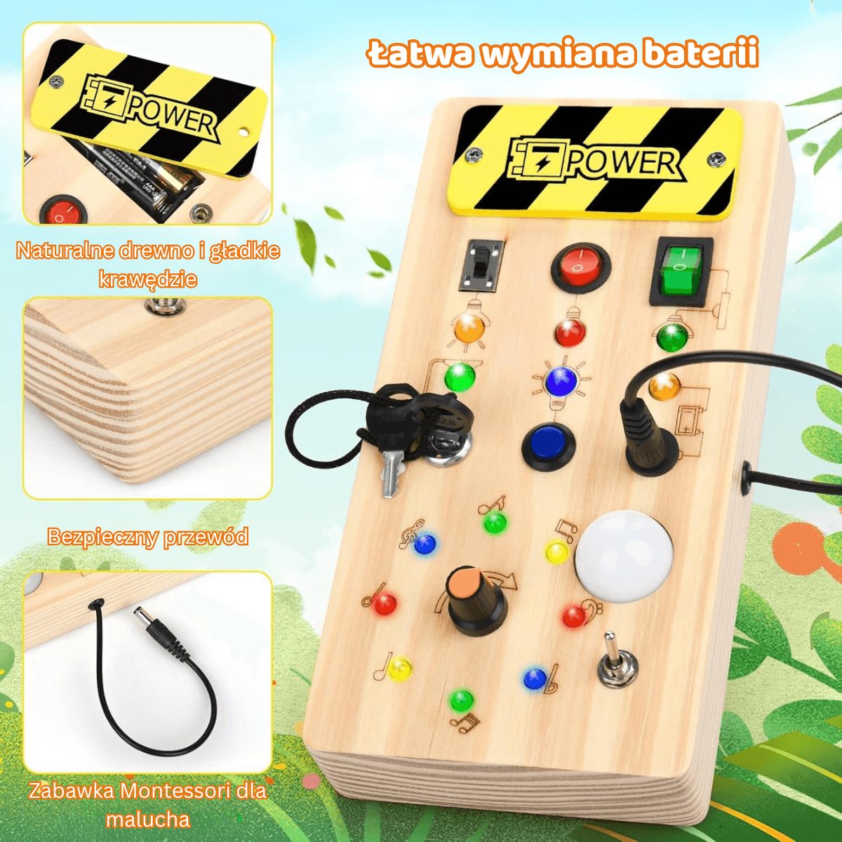 Clik™ Tablica Odkrywców LED – Montessori 1–6 lat ⚡ -30% tylko dziś | Darmowa dostawa od 120zł