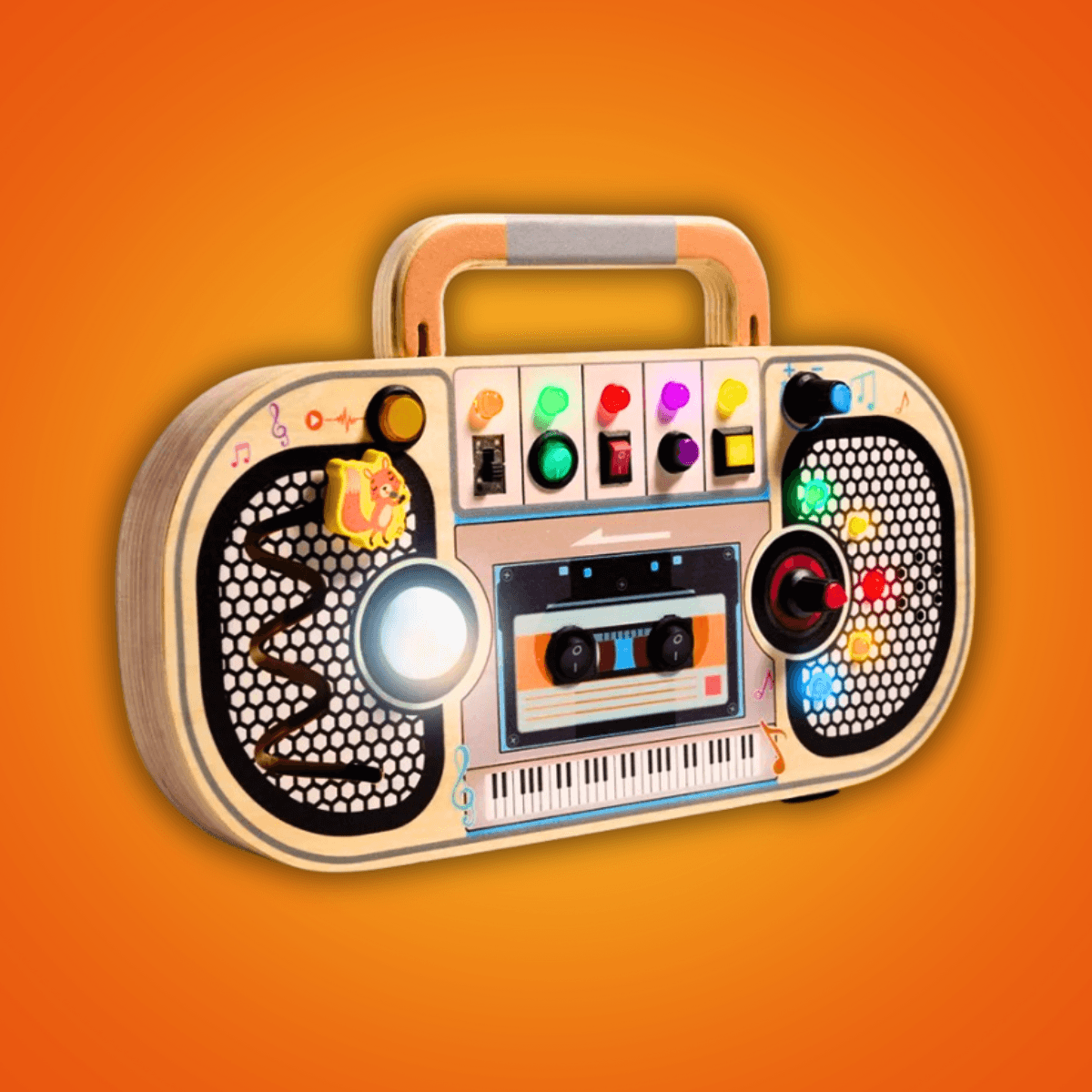 Clik™ Tablica Muzyczna LED – BOOMBOX to zabawka, która łączy naukę, dźwięk i zabawę w wyjątkowy sposób.