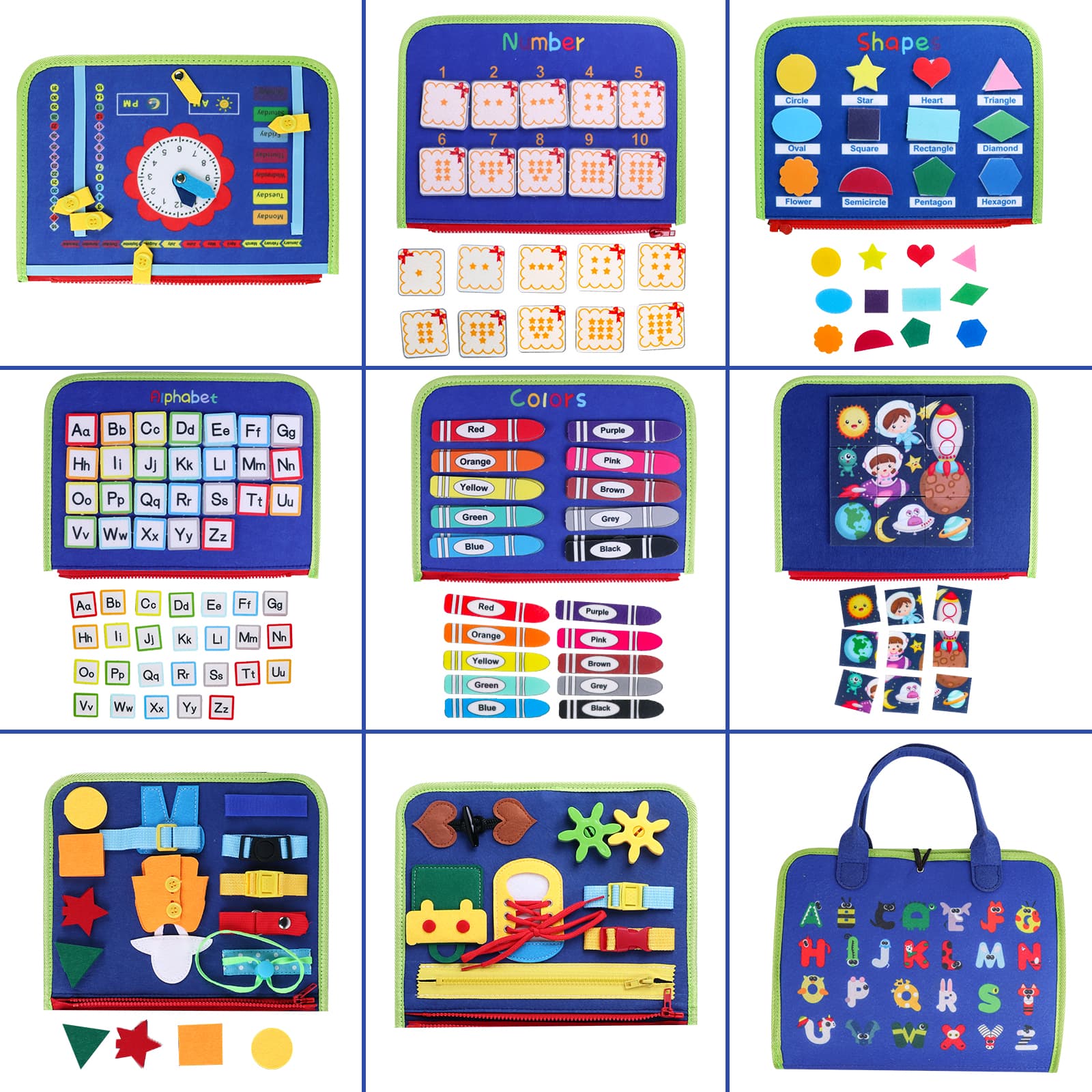 Clik™ Książeczka Montessori – Mały Odkrywca🌈 Interaktywna książeczka z elementami do zapinania i liczenia - rozwija koncentrację i zręczność małych rączek. Dla dzieci: 1,5–4 lata.
🚫 Bez ekranów - tylko mądra zabawa i odkrywanie świata przez dotyk.