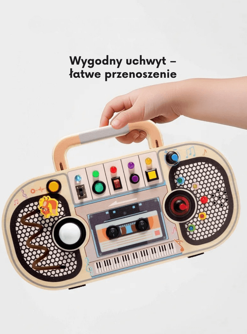 Clik™ Tablica Muzyczna LED – BOOMBOX to zabawka, która łączy naukę, dźwięk i zabawę w wyjątkowy sposób.