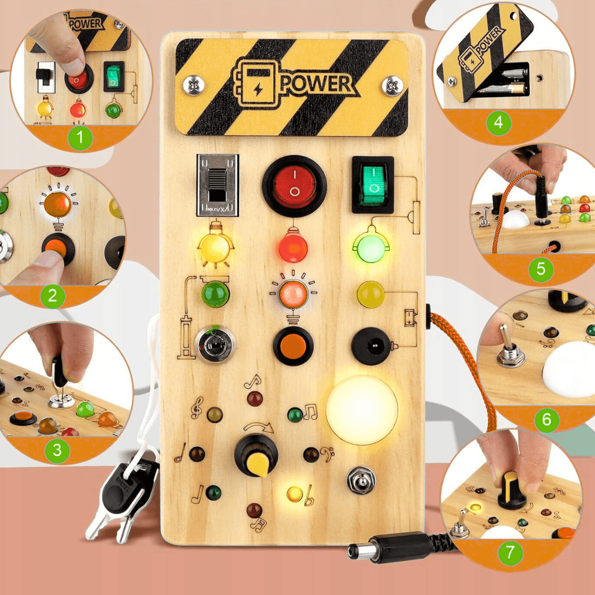 Clik™ Tablica Odkrywców LED – Montessori 1–6 lat ⚡ -30% tylko dziś | Darmowa dostawa od 120zł