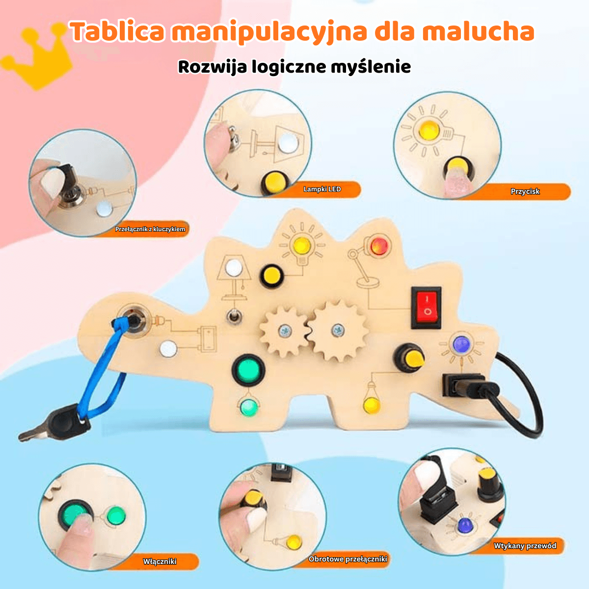 Clik ™ Dinozaur Do Zadań i Przygód - 🦕 Pomaga dziecku ćwiczyć zręczność i logiczne myślenie w zabawnej formie pełnej ruchu.